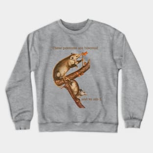 These Possums Are Bisexual and So Am I Crewneck Sweatshirt